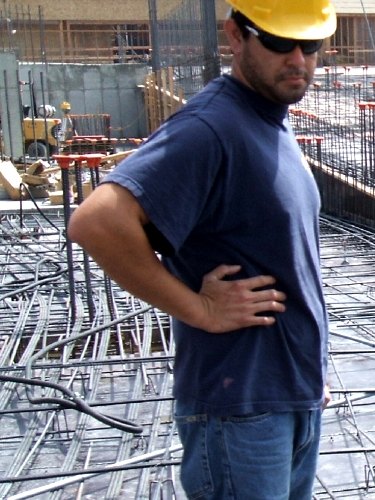 JP installing wires on a jobsite