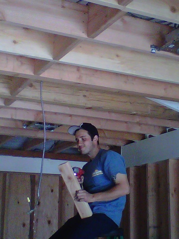 Rick installing wiring