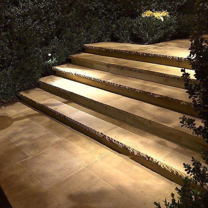 Landscape lighting at night