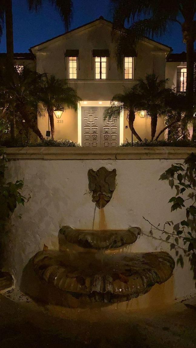 Landscape lighting at night