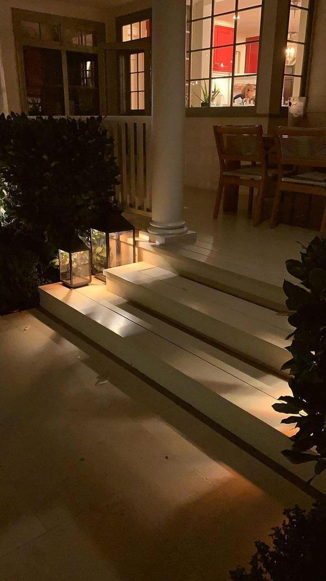Landscape lighting at night