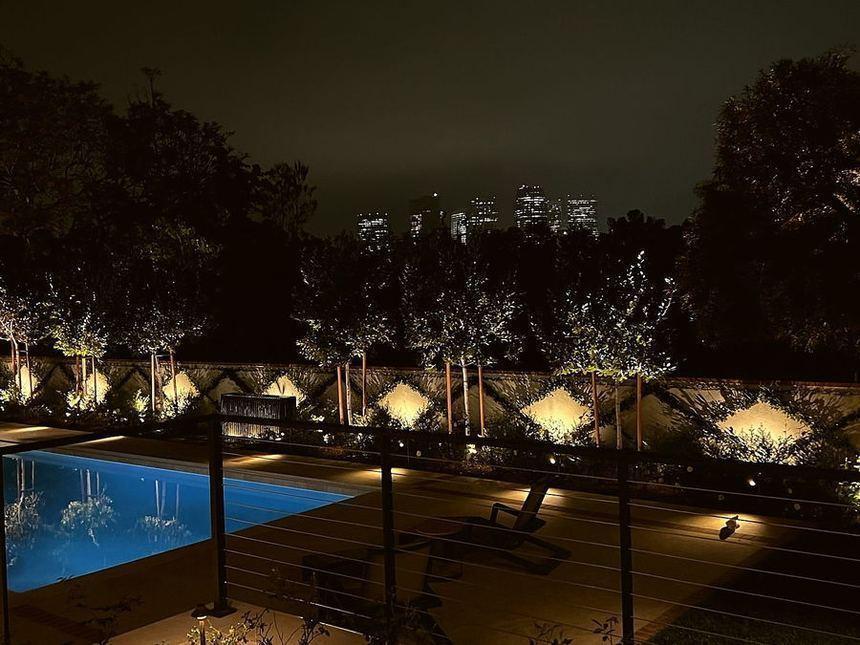 Landscape lighting at night