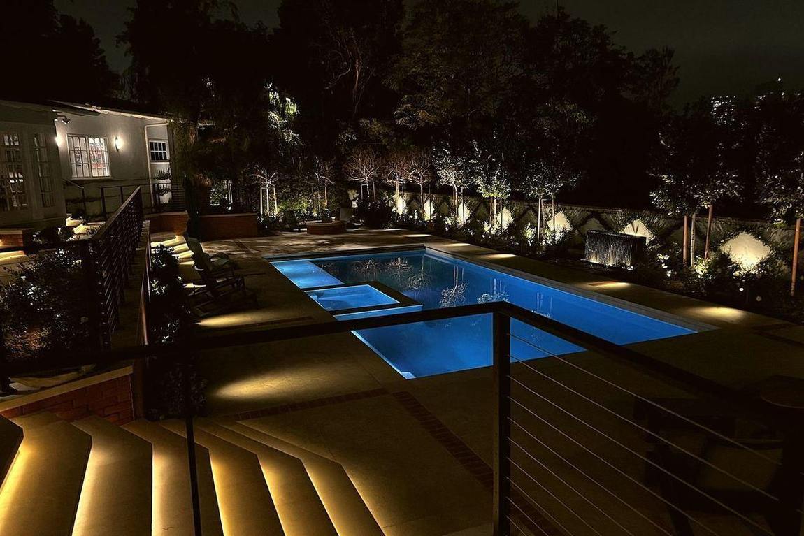 Pool terrace & garden stair.