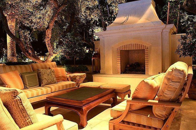 Terrace Lounge lit at night