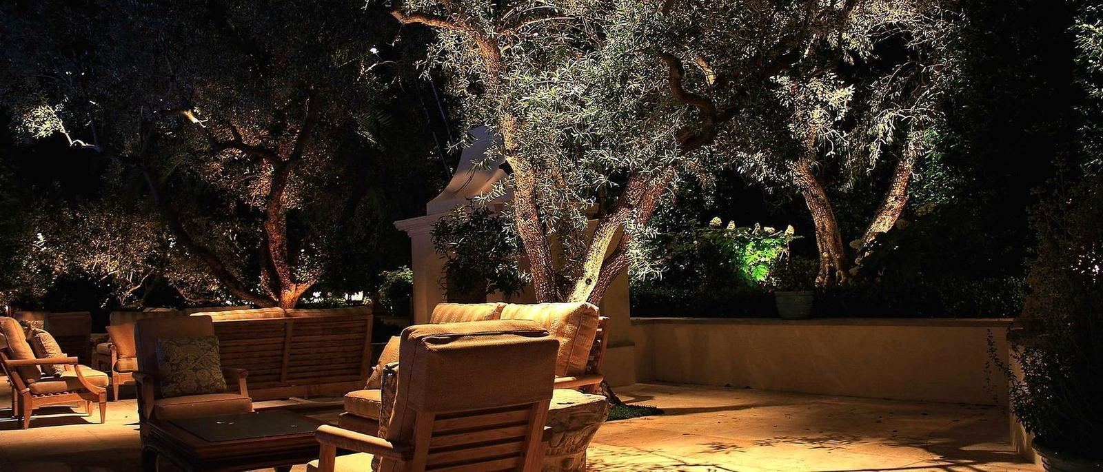 A scaled lighting plan translated onto the property
