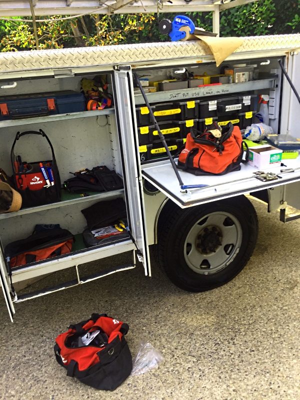 A fully stocked LightScaper service truck